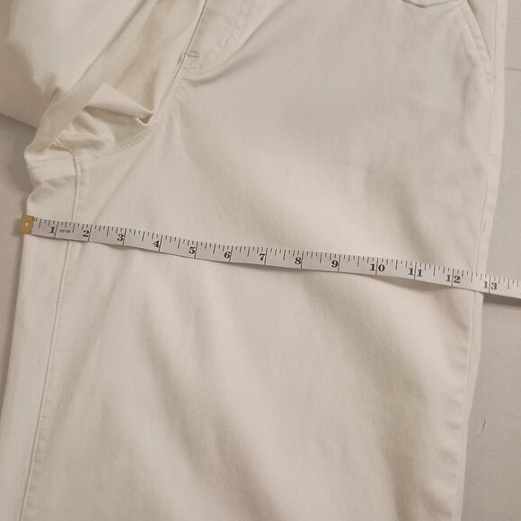 Spanx Women’s White Stretch Twill Cropped Wide Leg Pants 4 Pockets Size XL NWT - Picture 13 of 15